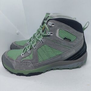 Asolo Landscape GV Hiking Boots Womens Size 8.5 Gray Green Outdoor Shoes Vibram